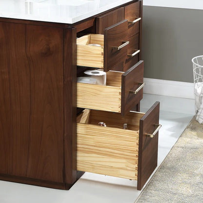 Vinnova San 48-inch freestanding bathroom vanity in Natural Walnut — view 7