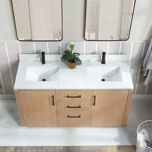 Vinnova San freestanding bathroom vanity in Fir Wood Brown — view 3