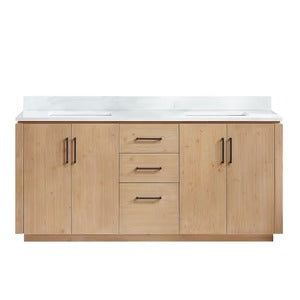 Vinnova San 72-inch freestanding bathroom vanity in Fir Wood Brown