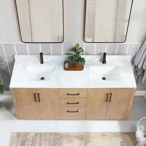 Vinnova San 72-inch freestanding bathroom vanity in Fir Wood Brown — view 3