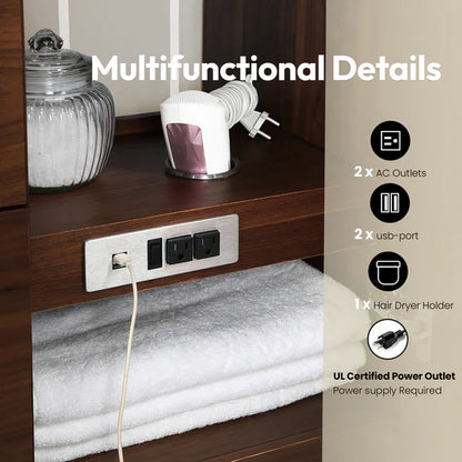 Vinnova San 72-inch freestanding bathroom vanity in Natural Walnut — view 6