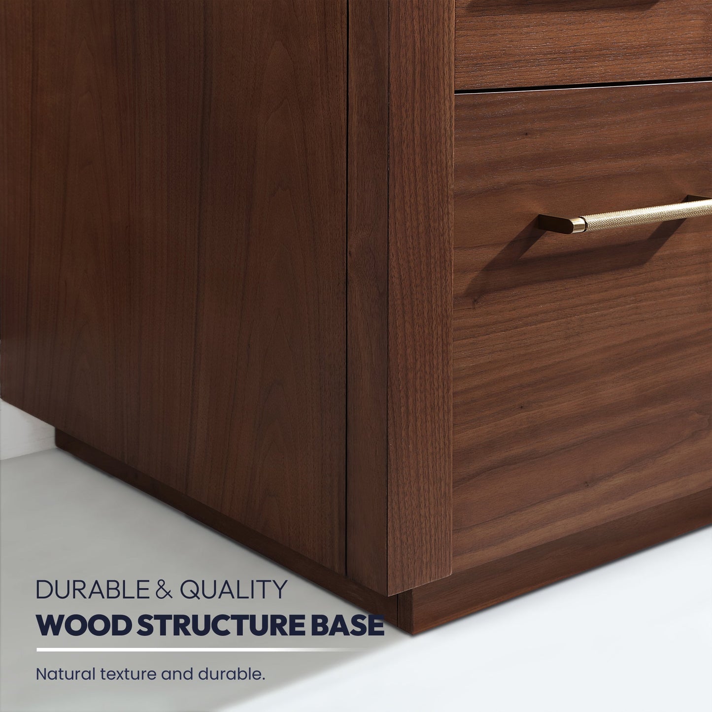 Vinnova San 72-inch freestanding bathroom vanity in Natural Walnut — view 14