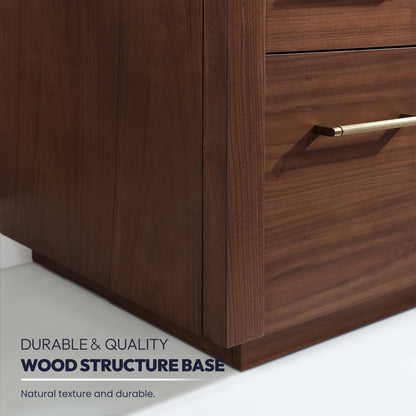 Vinnova San 72-inch freestanding bathroom vanity in Natural Walnut — view 14