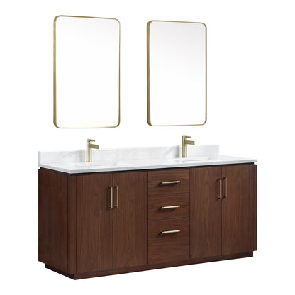 Vinnova San 72-inch freestanding bathroom vanity in Natural Walnut — view 3