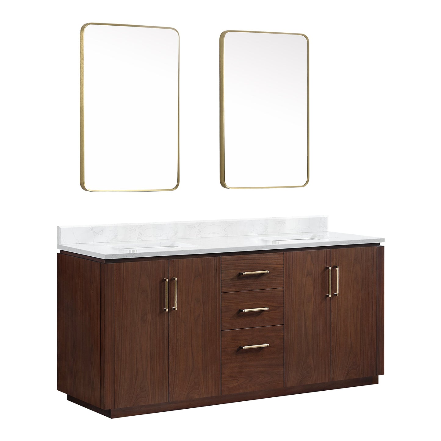 Vinnova San 72-inch freestanding bathroom vanity in Natural Walnut — view 4