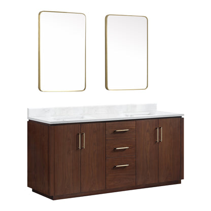 Vinnova San 72-inch freestanding bathroom vanity in Natural Walnut — view 4