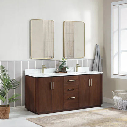 Vinnova San 72-inch freestanding bathroom vanity in Natural Walnut — view 7