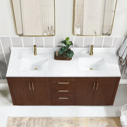 Vinnova San 72-inch freestanding bathroom vanity in Natural Walnut — view 6