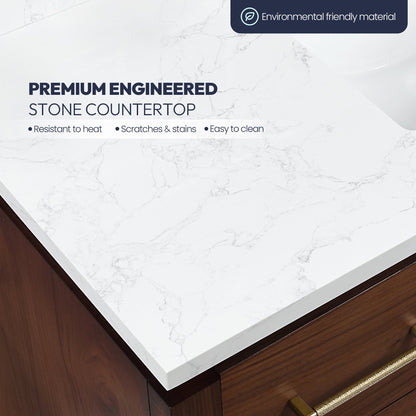 Vinnova San 72-inch freestanding bathroom vanity in Natural Walnut — view 9