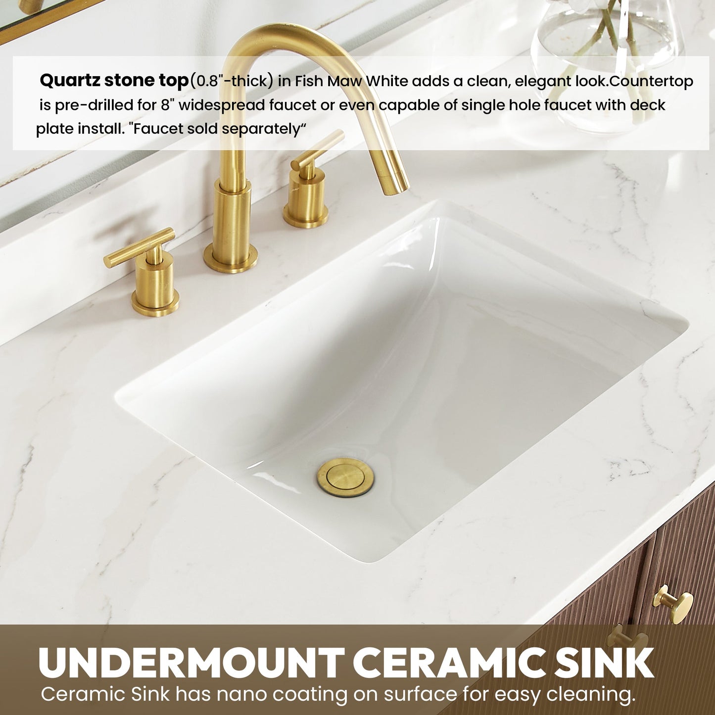 Vinnova Oza 36-inch freestanding bathroom vanity in Aged Dark Brown Oak — view 7