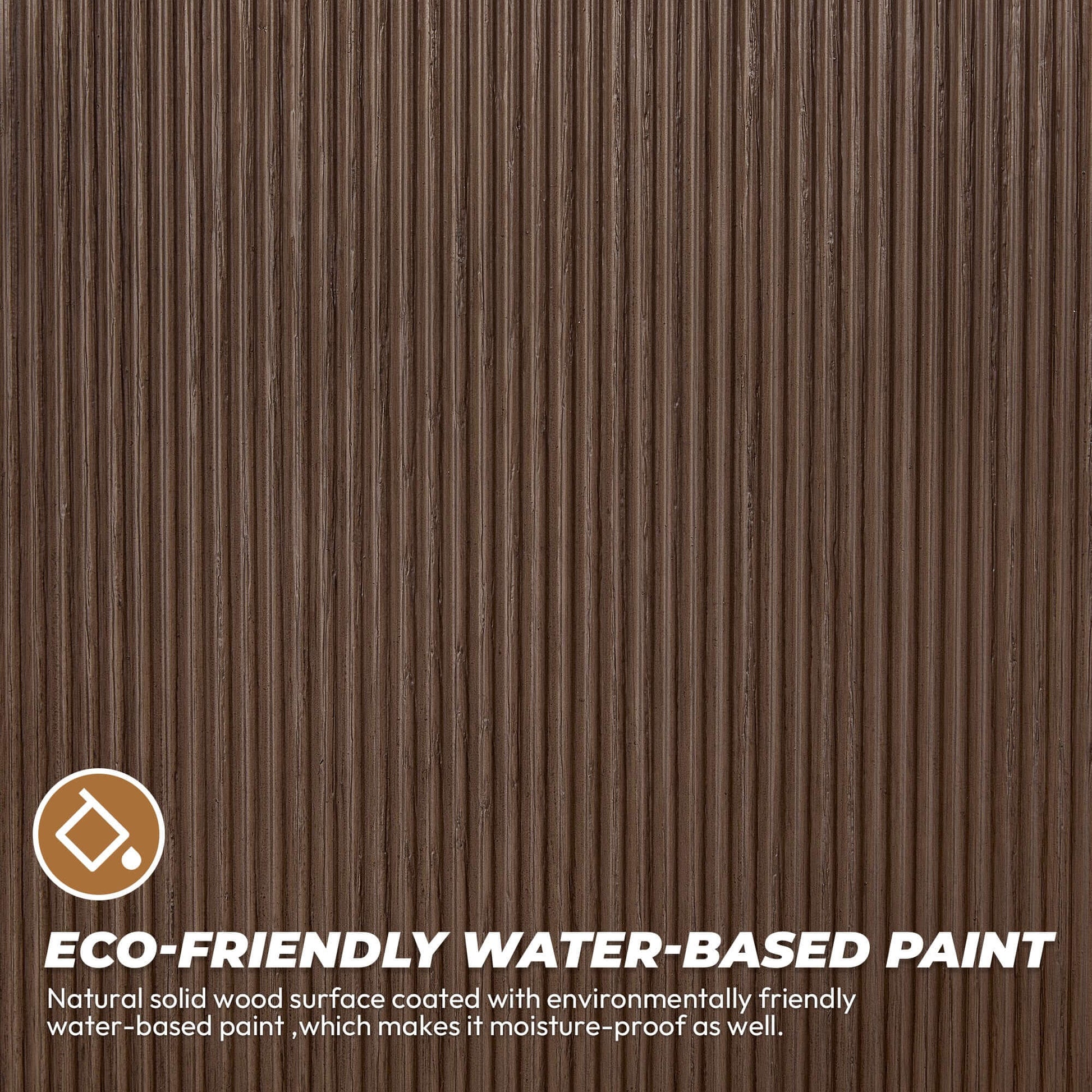 Eco-friendly water-based paint on wood surface with moisture-proof feature