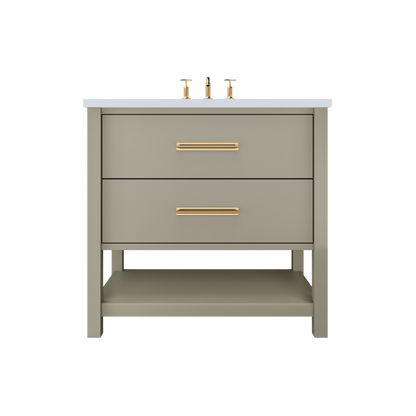 Vanderloc Kiawah Two-Drawer Single Sink 30" - French Olive