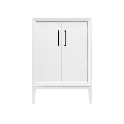 Alexandra 42" Single Vanity - Pure White / Matte Black
