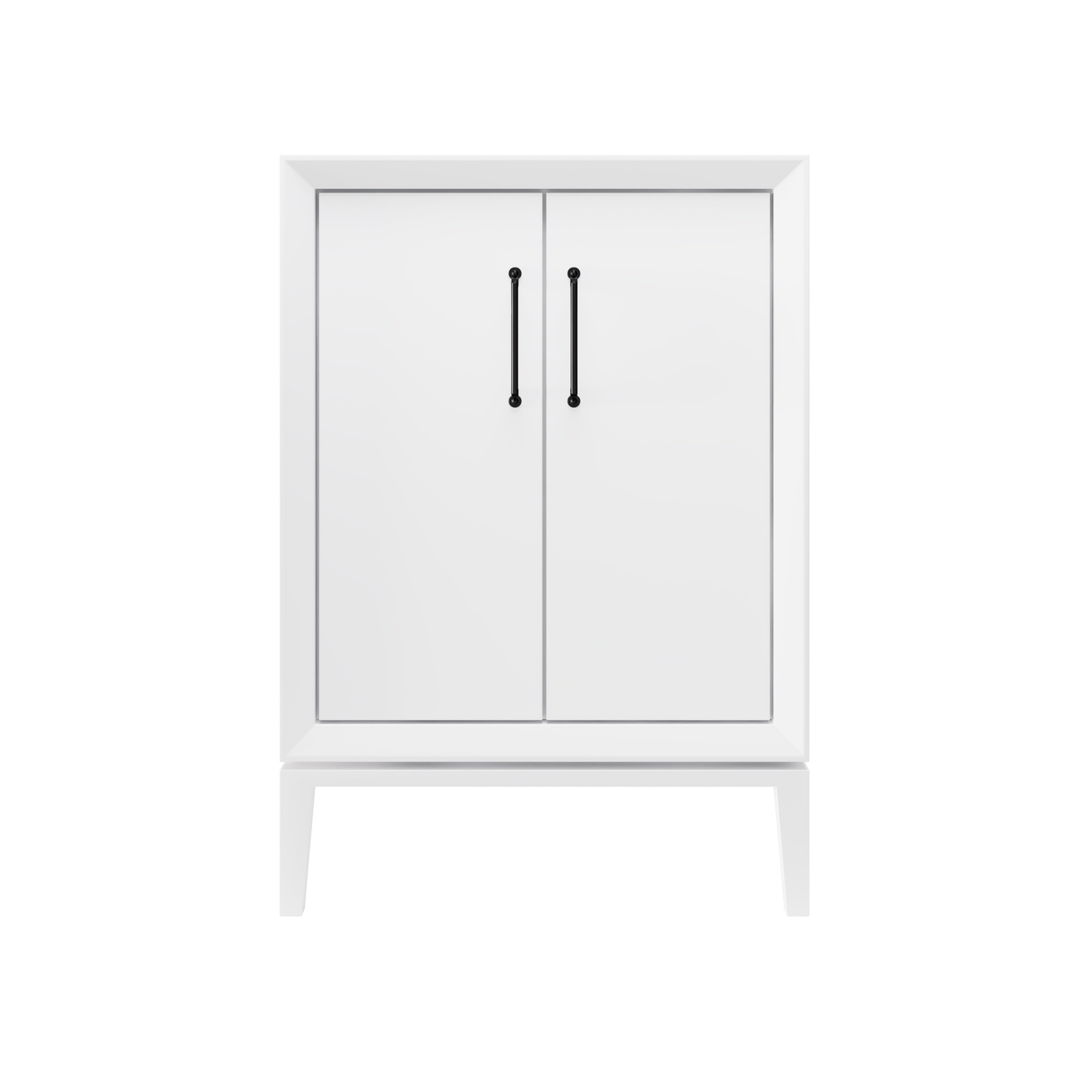 Alexandra 48" Single Vanity - Pure White / Matte Black
