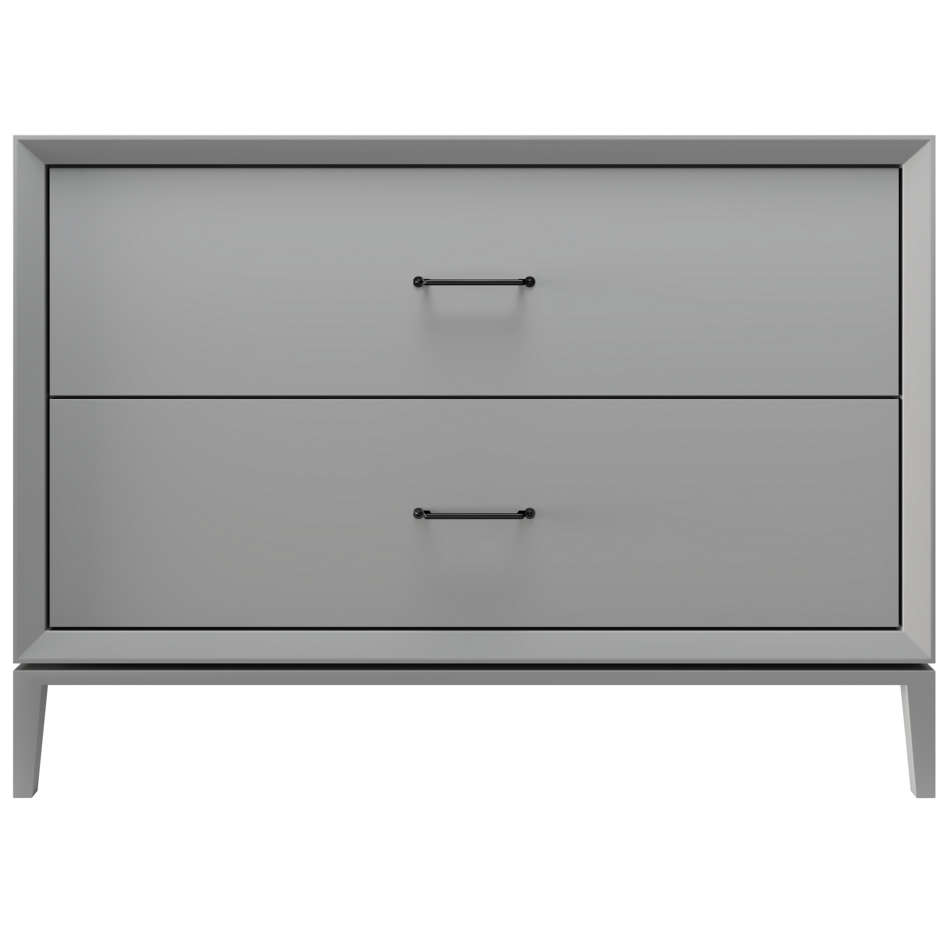 Alexandra 2-Drawer 48" Single Vanity - Platinum Gray / Matte Black