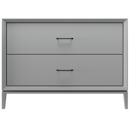 Alexandra 2-Drawer 48" Single Vanity - Platinum Gray / Matte Black