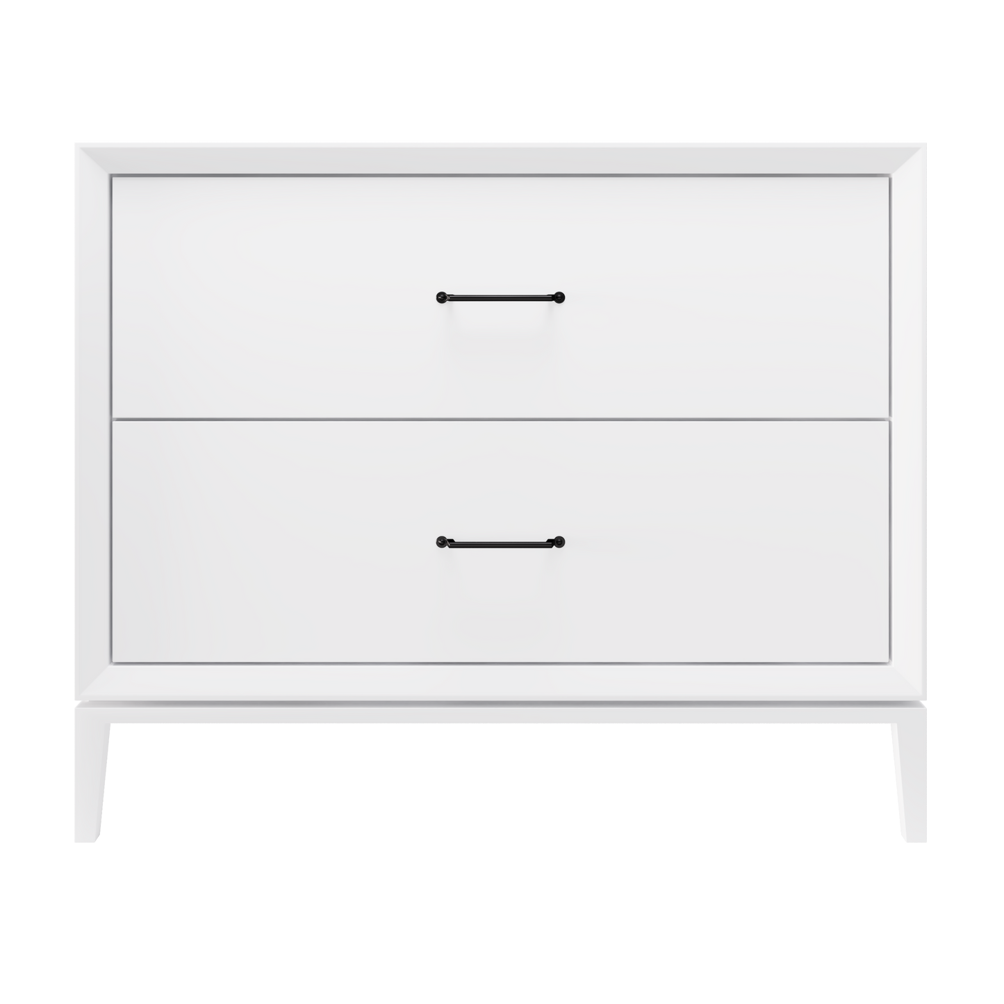 Alexandra 2-Drawer 42" Single Vanity - Pure White / Matte Black