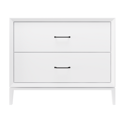 Alexandra 2-Drawer 42" Single Vanity - Pure White / Matte Black
