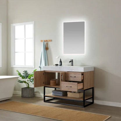 Vinnova Alistair bathroom vanity in North American Oak — view 4