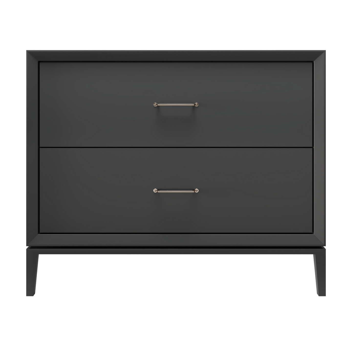 Alexandra 2-Drawer 42" Single Vanity - Off Black / Satin Nickel