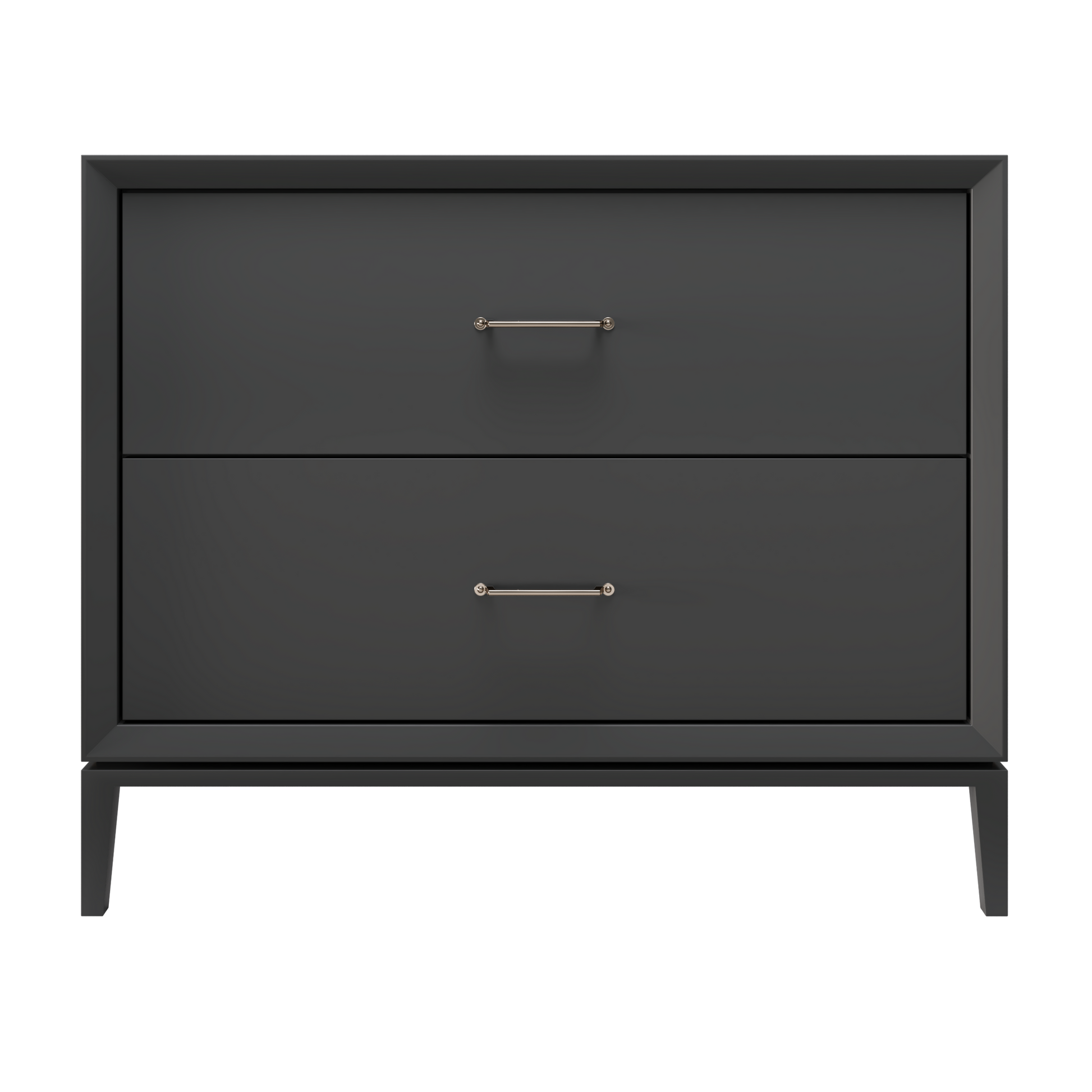 Alexandra 2-Drawer 42" Single Vanity - Off Black / Satin Nickel