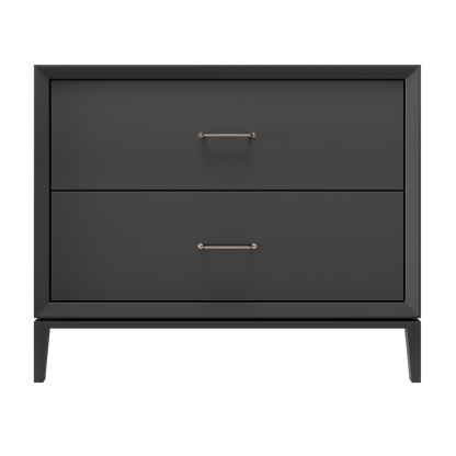 Alexandra 2-Drawer 42" Single Vanity - Off Black / Satin Nickel