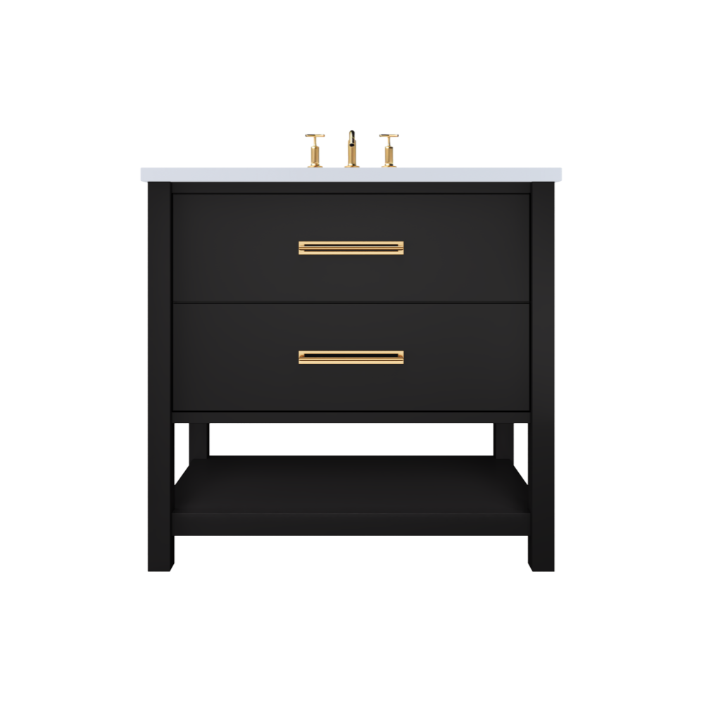 Vanderloc Kiawah Two-Drawer Single Sink 30" - Noir