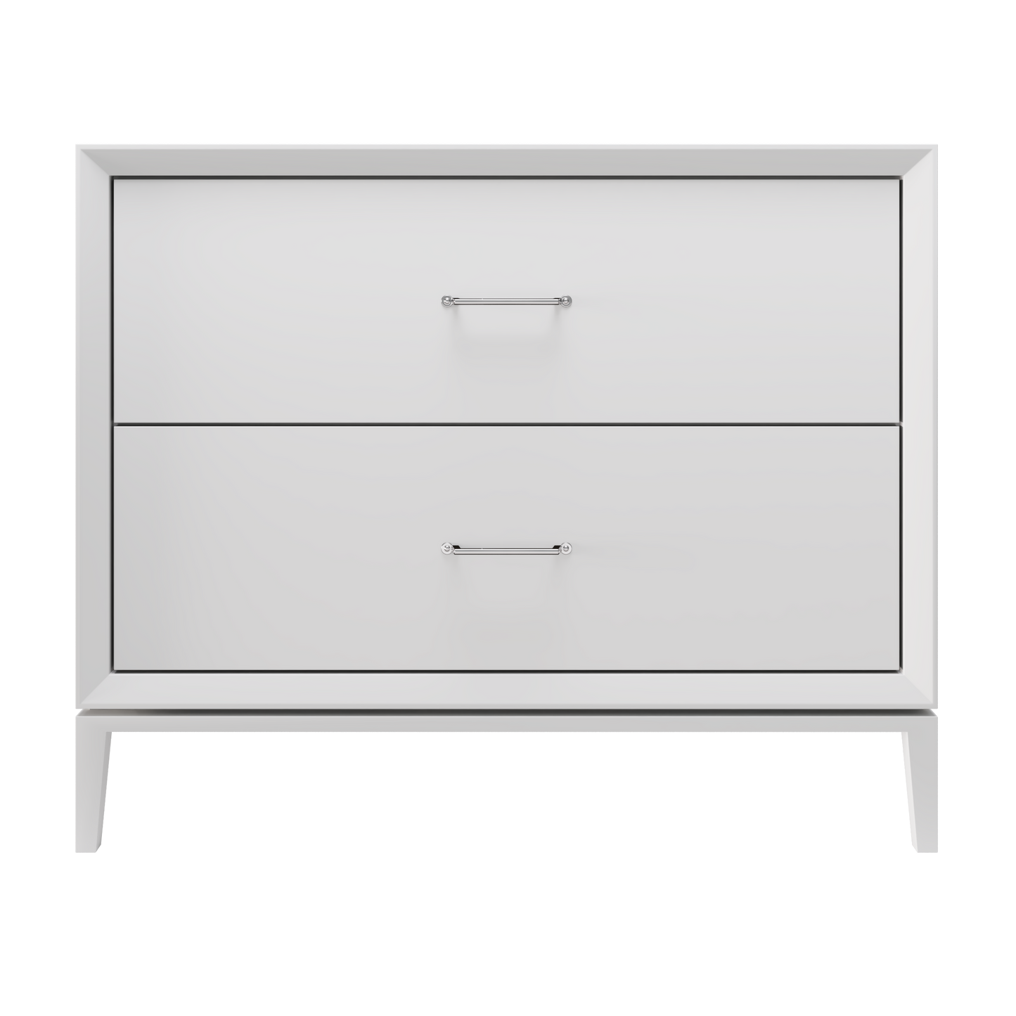Alexandra 2-Drawer 42" Single Vanity - Strong White / Polished Chrome