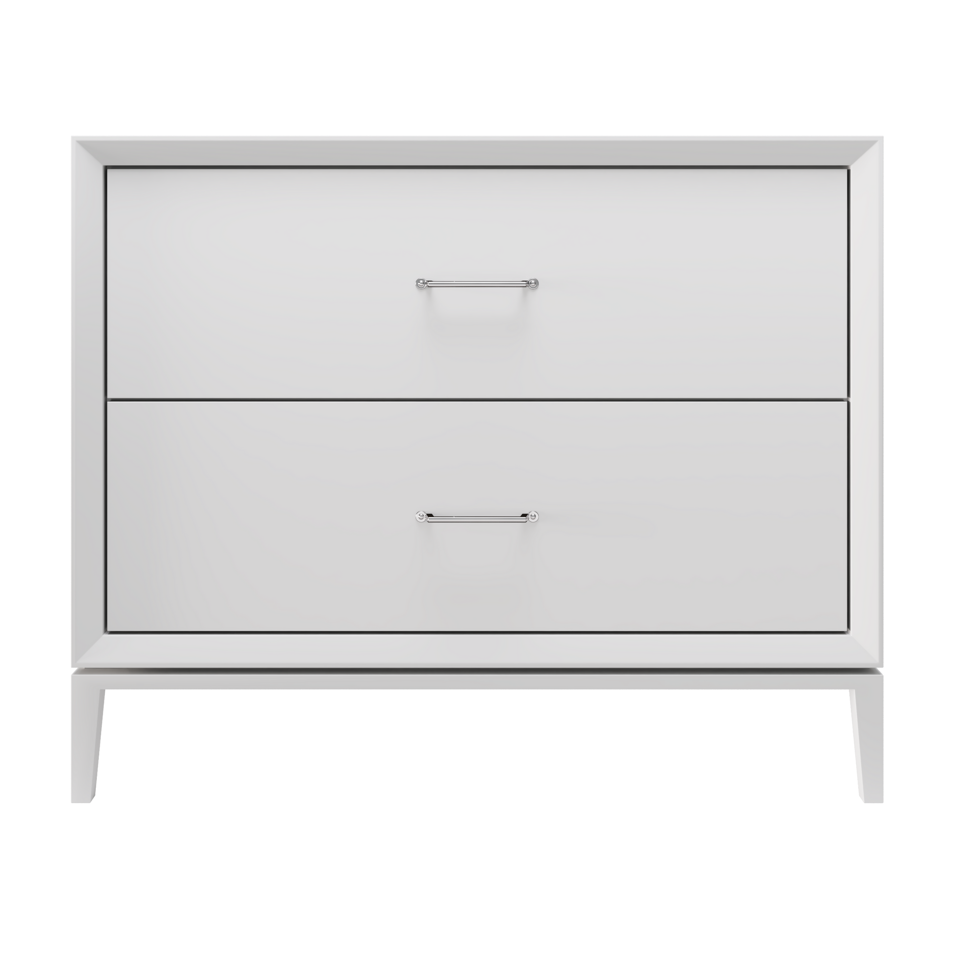 Alexandra 2-Drawer 42" Single Vanity - Strong White / Polished Chrome