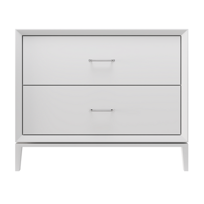 Alexandra 2-Drawer 42" Single Vanity - Strong White / Polished Chrome