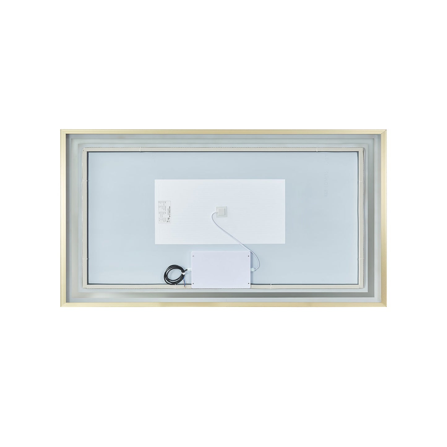 Vinnova, Teruel 60" Rectangular Aluminum Framed LED Wall Mount Bathroom Vanity Mirror in Gold