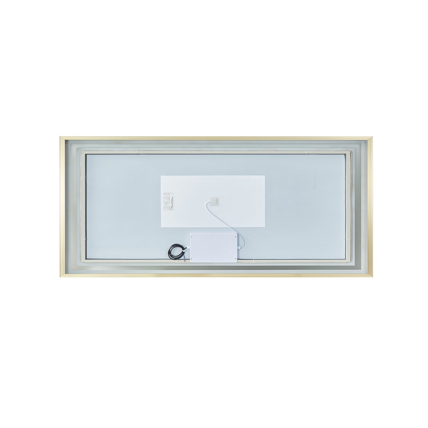 Vinnova, Teruel 72" Rectangular Aluminum Framed LED Wall Mount Bathroom Vanity Mirror in Gold