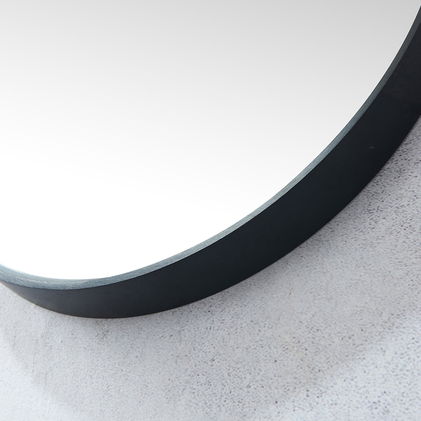 Vinnova, Miajadas 20 in. W x 36 in. H Oval Metal Wall Mirror in Brushed Black