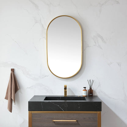 Vinnova Miajadas 20-inch bathroom vanity in Brushed Gold — view 2