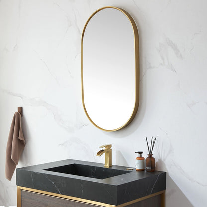 Vinnova Miajadas 20-inch bathroom vanity in Brushed Gold — view 3