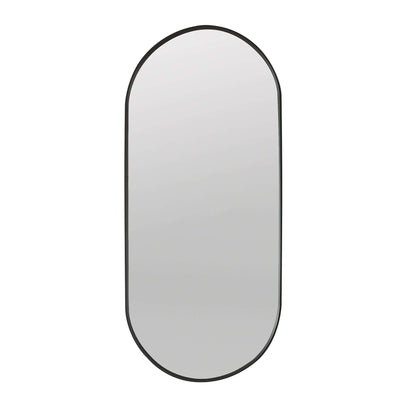 Vinnova, Miajadas 19.7 in. W x 45 in. H Oval Aluminum Framed Wall Mount Bathroom Vanity Mirror in Brushed Black