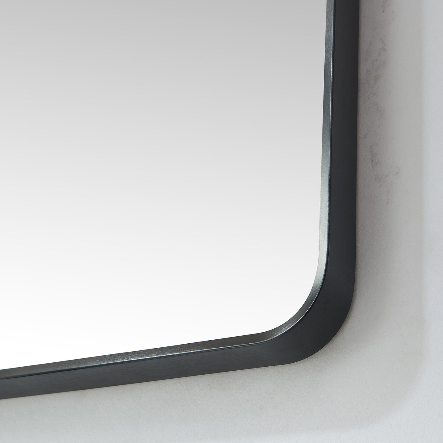 Vinnova, Mutriku 18 in. W x 36 in. H Rectangle Metal Wall Mirror in Brushed Black