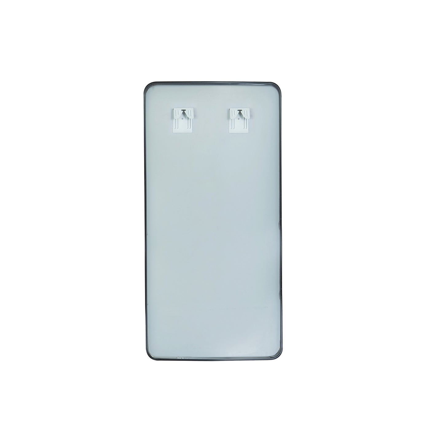 Vinnova, Mutriku 18 in. W x 36 in. H Rectangle Metal Wall Mirror in Brushed Black