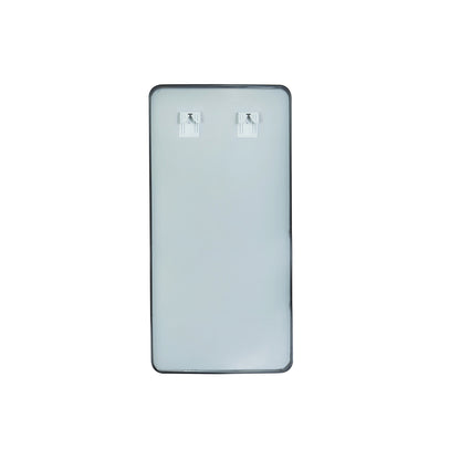 Vinnova, Mutriku 18 in. W x 36 in. H Rectangle Metal Wall Mirror in Brushed Black