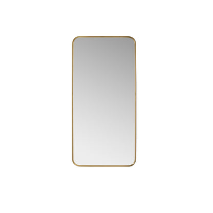 Vinnova, Mutriku 18 in. W x 36 in. H Rectangle Metal Wall Mirror in Brushed Gold