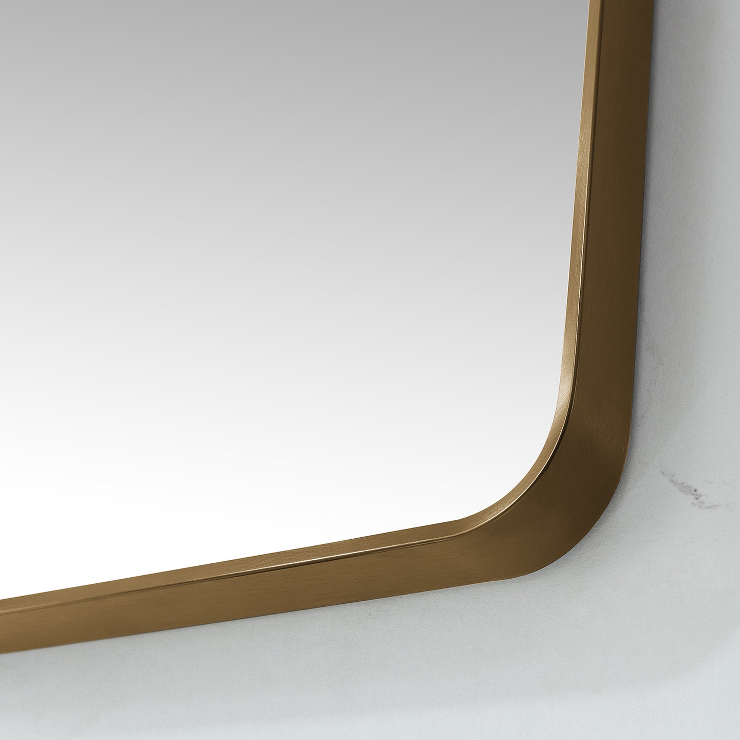 Vinnova, Mutriku 18 in. W x 36 in. H Rectangle Metal Wall Mirror in Brushed Gold