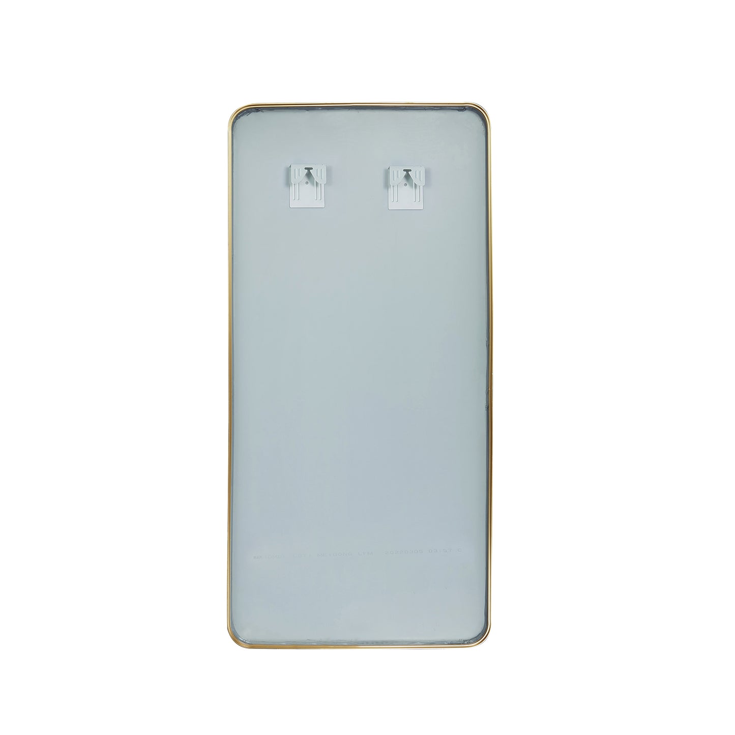 Vinnova, Mutriku 18 in. W x 36 in. H Rectangle Metal Wall Mirror in Brushed Gold