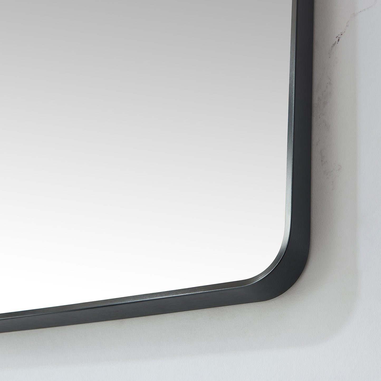 Vinnova, Mutriku 24 in. W x 36 in. H Rectangle Metal Wall Mirror in Brushed Black