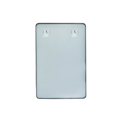 Vinnova, Mutriku 24 in. W x 36 in. H Rectangle Metal Wall Mirror in Brushed Black