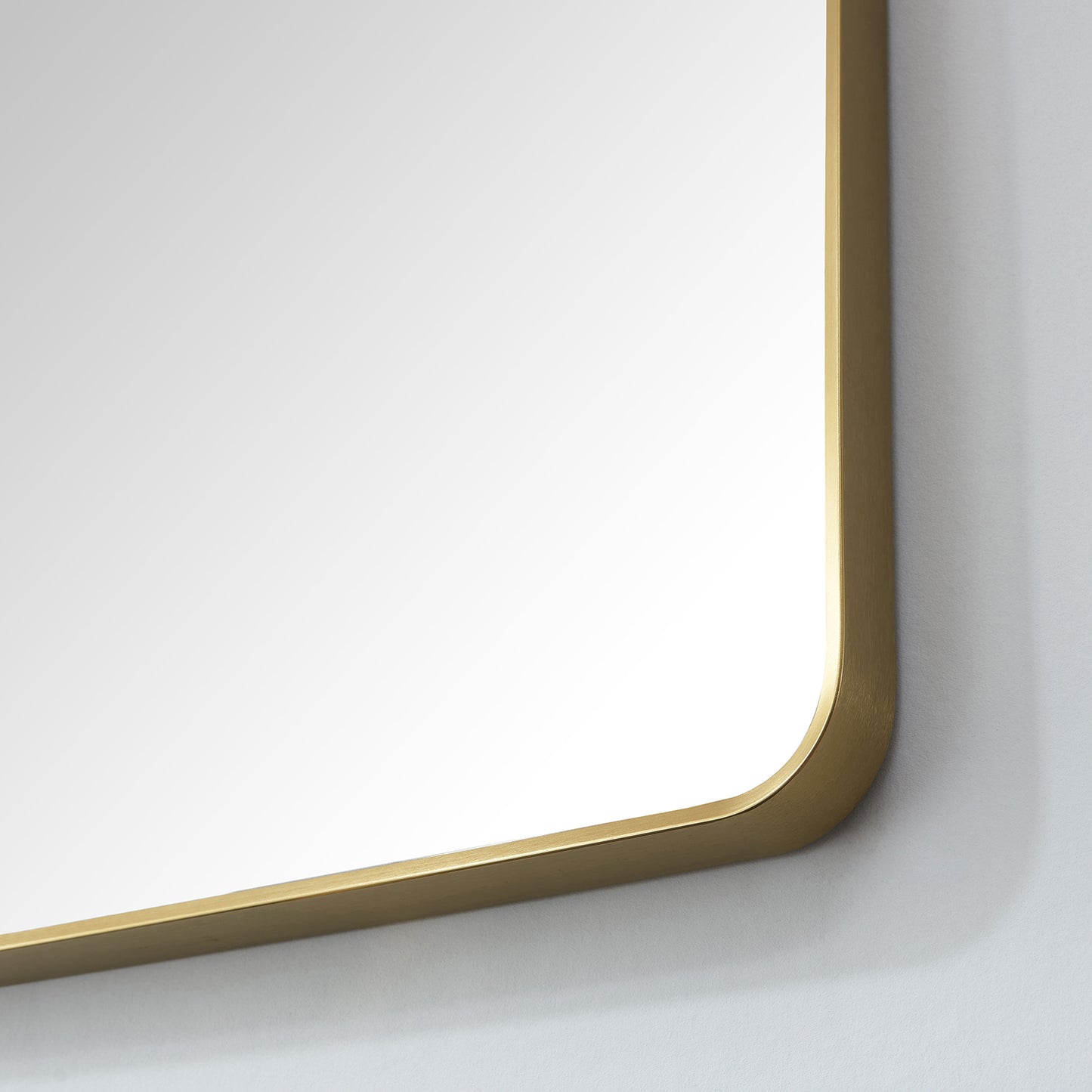 Vinnova, Mutriku 24 in. W x 36 in. H Rectangle Metal Wall Mirror in Brushed Gold