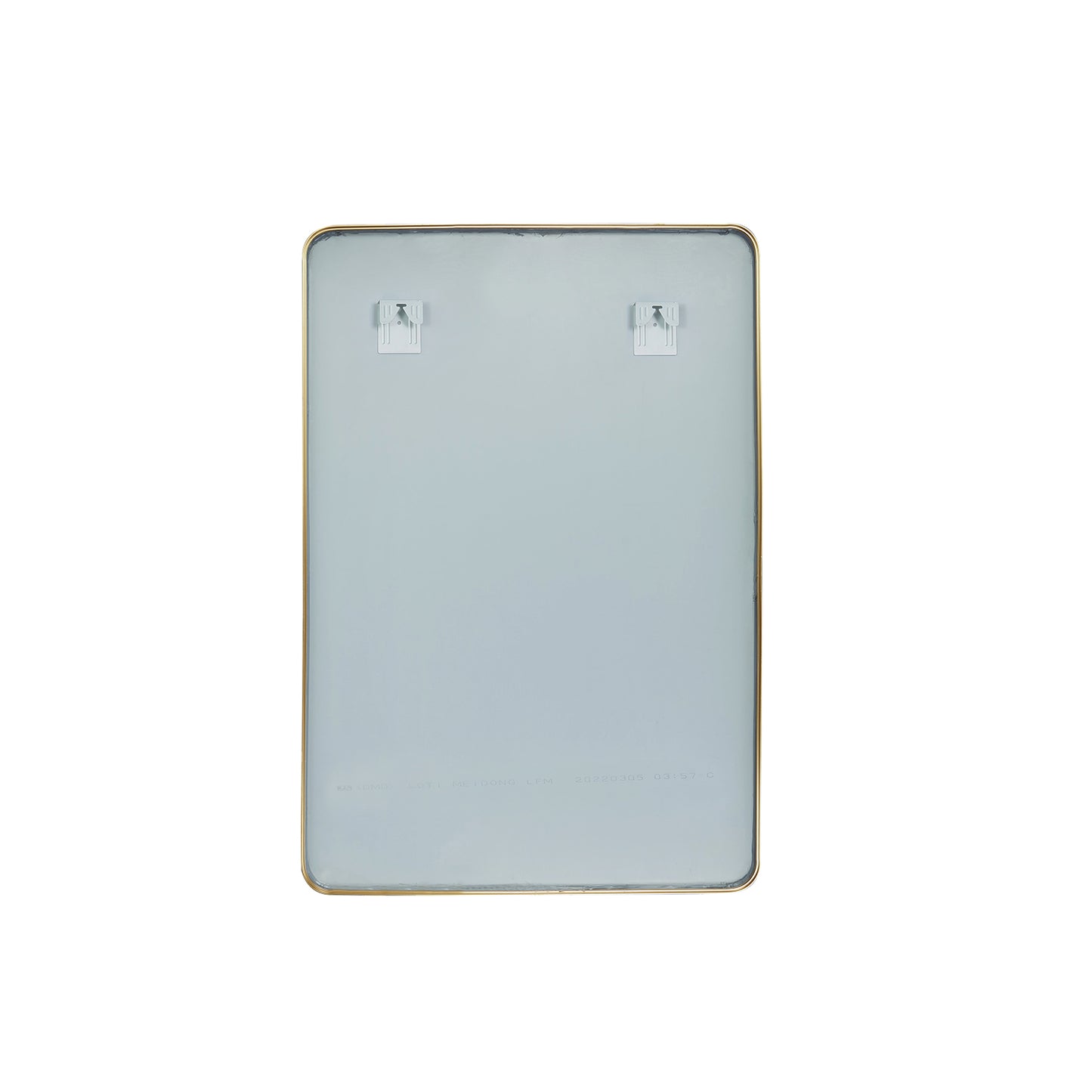 Vinnova, Mutriku 24 in. W x 36 in. H Rectangle Metal Wall Mirror in Brushed Gold