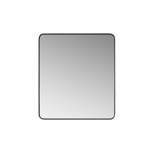 Vinnova, Mutriku 32 in. W x 36 in. H Rectangle Metal Wall Mirror in Brushed Black