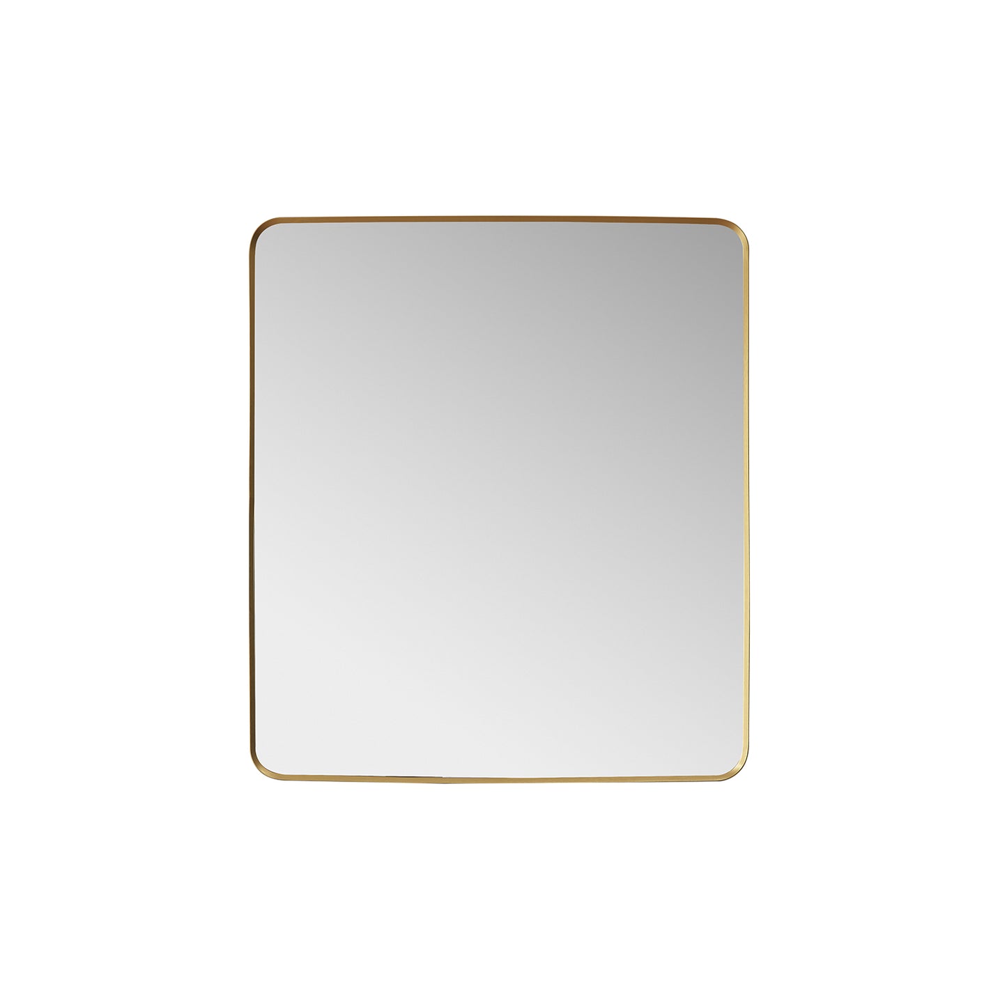 Vinnova, Mutriku 32 in. W x 36 in. H Rectangle Metal Wall Mirror in Brushed Gold