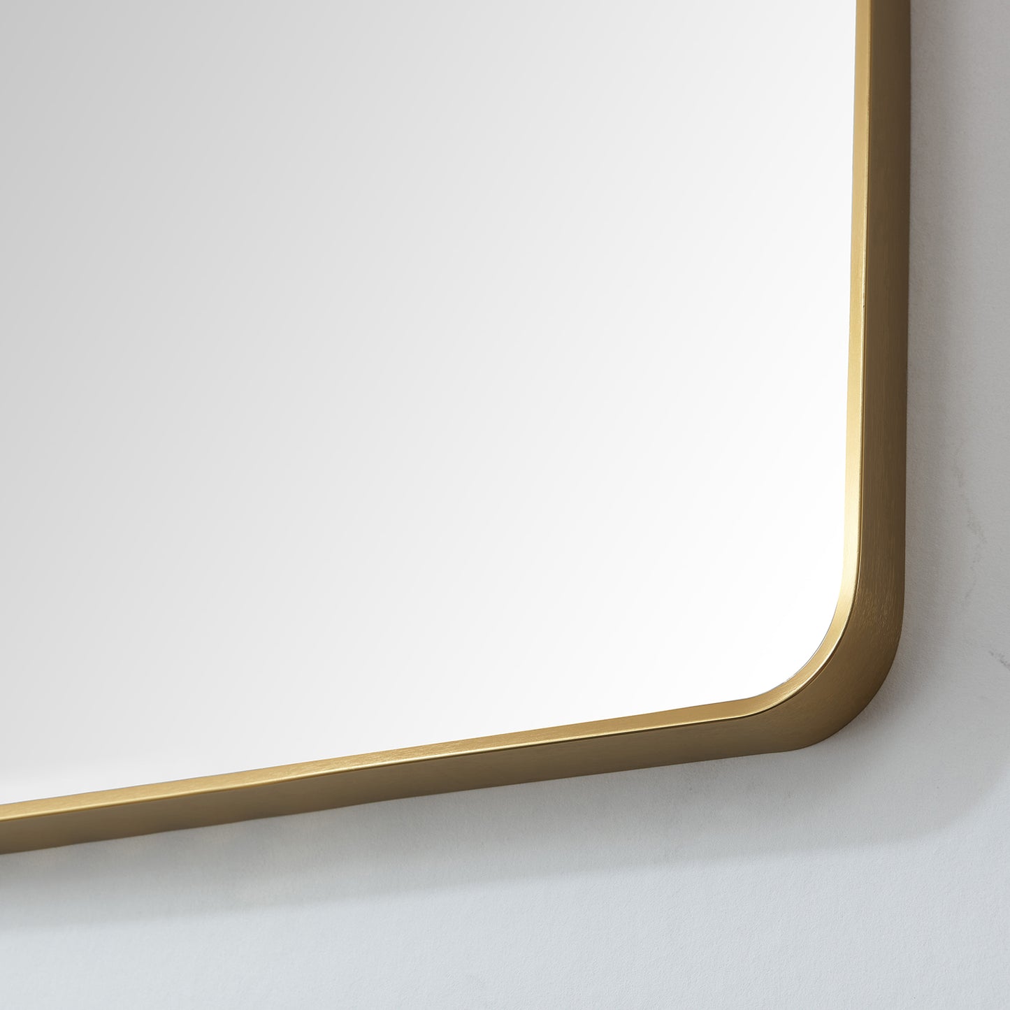 Vinnova, Mutriku 32 in. W x 36 in. H Rectangle Metal Wall Mirror in Brushed Gold
