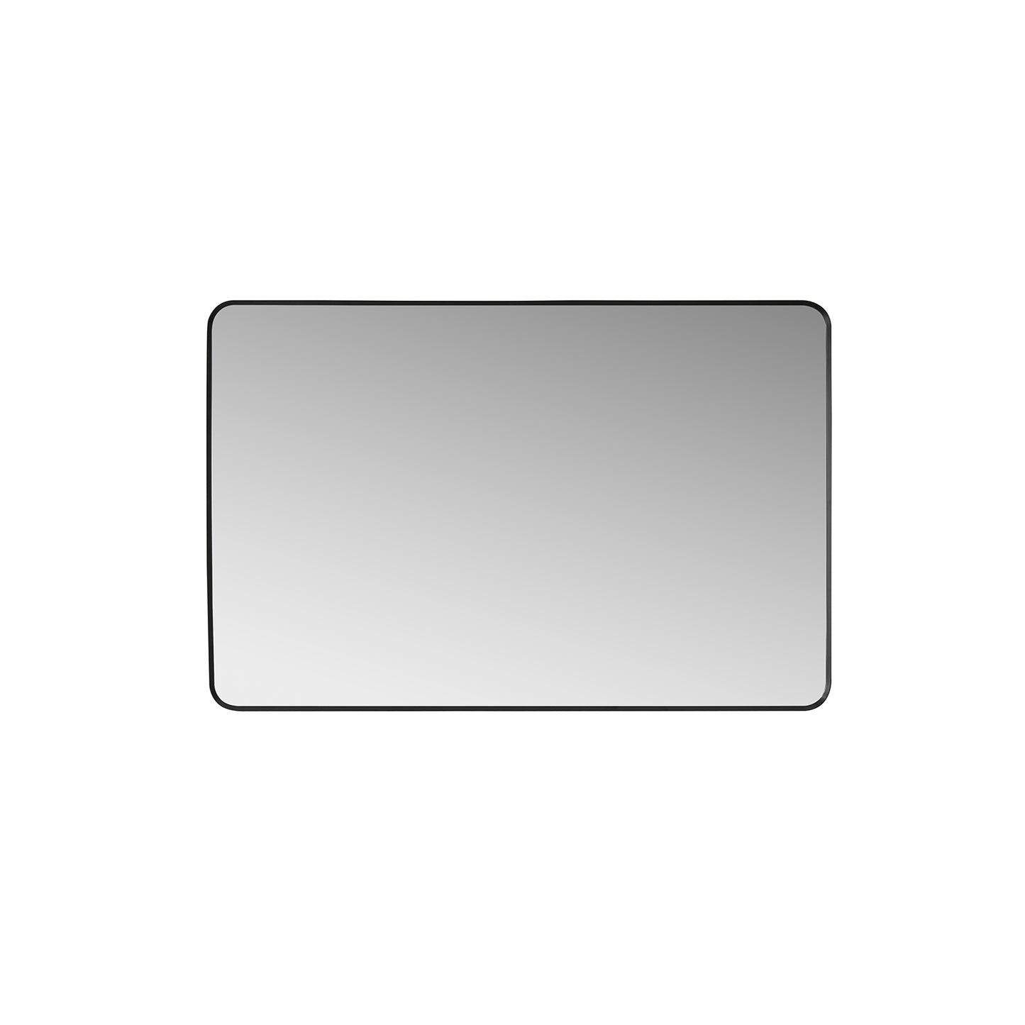 Vinnova, Mutriku 48 in. W x 32 in. H Rectangle Metal Wall Mirror in Brushed Black